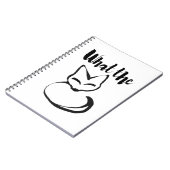 Wildly Punny — What the Fox? Minimalist Pun Art Notizblock (Linke Seite)