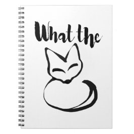 Wildly Punny — What the Fox? Minimalist Pun Art Notizblock