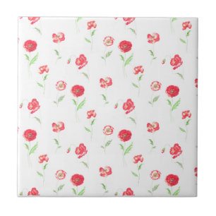 Wildmohnmuster Fliese