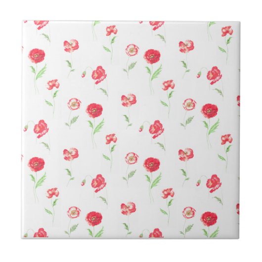 Wildmohnmuster Fliese (Vorderseite)