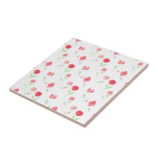 Wildmohnmuster Fliese (Seite)