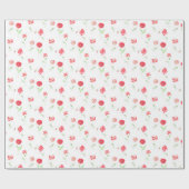 Wildmohnmuster Geschenkpapier (Flach)