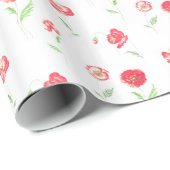 Wildmohnmuster Geschenkpapier (Rolleneckpunkt)