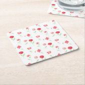 Wildmohnmuster Rechteckiger Pappuntersetzer (angewinkelt)