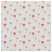 Wildmohnmuster Stoff (Nahaufnahme)