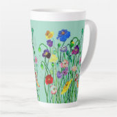 Wildmohnwasserfarbe Milchtasse (Rechte Ecke)