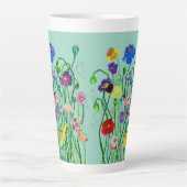 Wildmohnwasserfarbe Milchtasse (Vorderseite)