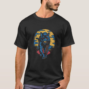 Wildness Nature Panorama Red Eyes Black Panther T-Shirt