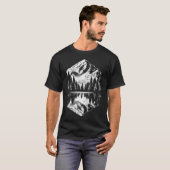 Wildnis Berglandschaft Reflexion Wald T-Shirt (Vorne ganz)