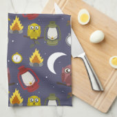 Wildnis-Campings-Thema Handtuch (Viertel Falte)