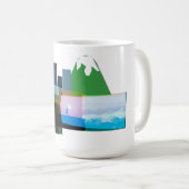 Wildnis-Collage Kaffeetasse (VorderseiteRechts)