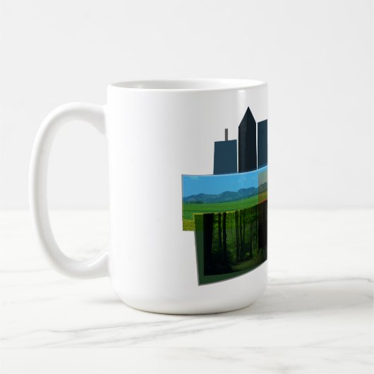 Wildnis-Collage Kaffeetasse (Links)