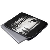 Wildnis des Rotwildwaldes Laptopschutzhülle (Vorne Knopf)
