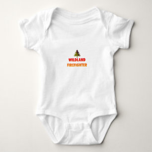 Wildnis-Feuerwehrmann mit Baum Baby Strampler