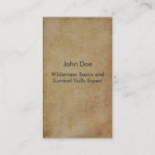 Wildnis-Führer-Visitenkarte im Freien Visitenkarte (Rückseite)