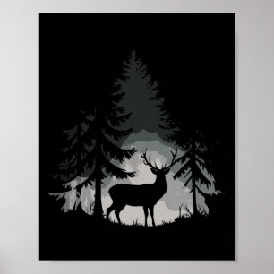 Wildnis Hirsch Wald Wildtiere Natur Draußen  Poster