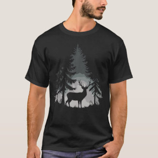 Wildnis-Hirsch-Wald-Wildtiere-Natur-Freiluft T-Shirt