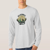 Wildnis Hirsche Jagd Langschläfer T-Shirt (Vorderseite)
