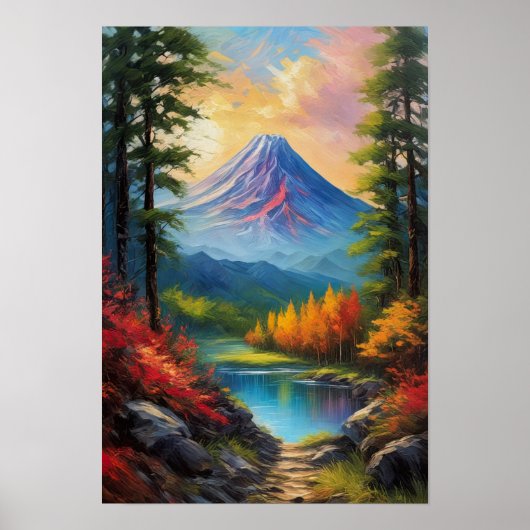 Wildnis in saisonalen Höhen, Vulkan Poster (Vorne)