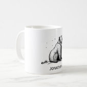 Wildnis-Monogramm Kaffeetasse (Vorderseite Links)