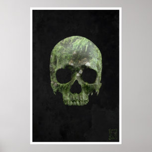 Wildnis-Pilz-Schädel-Kurzarm Unisex Poster