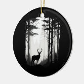 Wildnis Rotwildwald Keramik Ornament (Links)