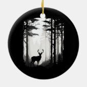 Wildnis Rotwildwald Keramik Ornament (Hinten)