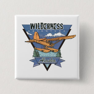 Wildnis-Seeflugzeug-Abenteuer Alaska Button