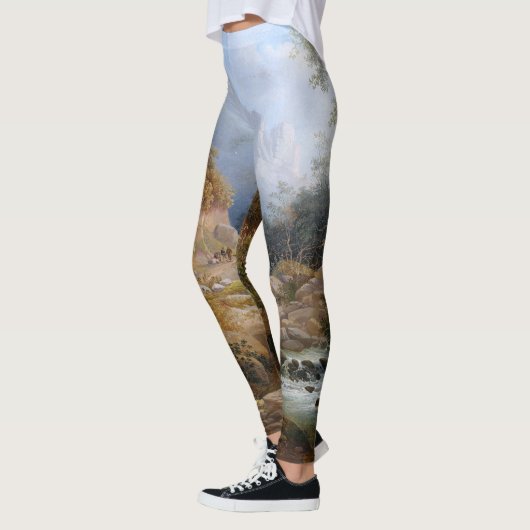 Wildnis-Strom-Wald ganz über Druck-Leggings Leggings (Links)