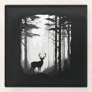 Wildnis von Deer Forest Glasuntersetzer