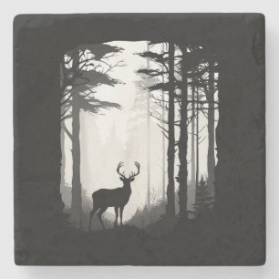 Wildnis von Deer Forest Steinuntersetzer