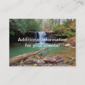 Wildnisappalachian-Wasserfall Visitenkarte (Rückseite)