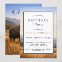 Wildnislandschaft Amerikanischer Bison Geburtstag