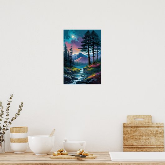 Wildnispalette, Abends Glanz Poster (Küche)