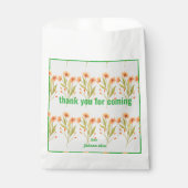 Wildorange Blume Babydusche Gefallen Tasche Geschenktütchen (Vorderseite)