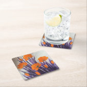 Wildorange  rechteckiger pappuntersetzer (Vor Ort)