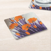 Wildorange  rechteckiger pappuntersetzer (angewinkelt)