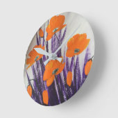 Wildorange  runde wanduhr (Winkel)