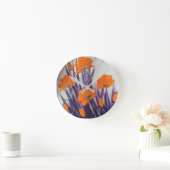 Wildorange  runde wanduhr (Zuhause)