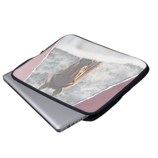 Wildpferd, Computerärmel Laptopschutzhülle (Vorne Knopf)