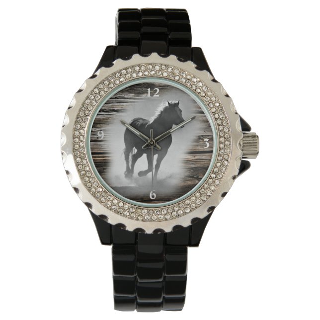 Wildpferd Galloping Watch Armbanduhr (Vorderseite)