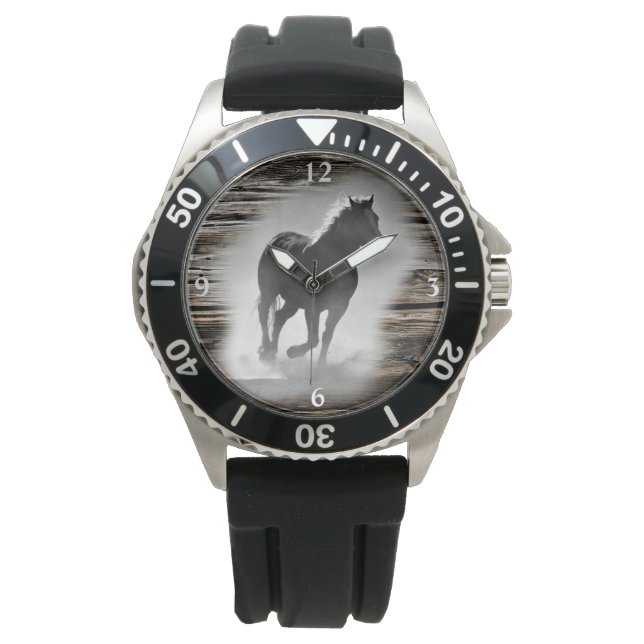 Wildpferd Galloping Watch Armbanduhr (Vorderseite)