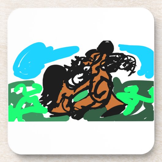 Wildpferd getränkeuntersetzer (Vorderseite)