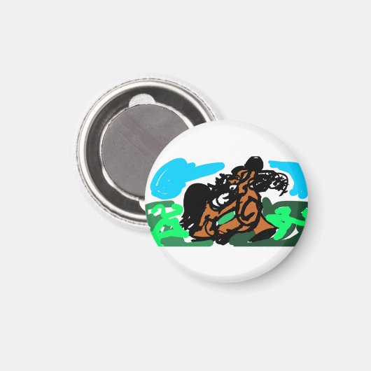 Wildpferd magnet (Vorderseite/Rückseite)