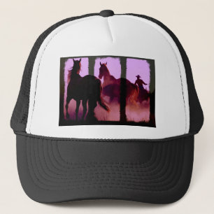 Wildpferd-Roundup-Triptychon Truckerkappe
