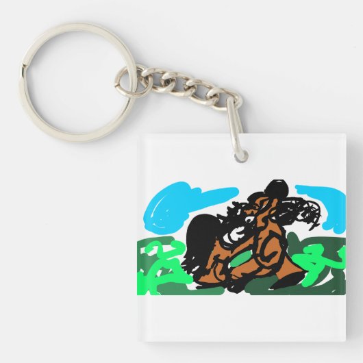 Wildpferd schlüsselanhänger (Vorderseite)