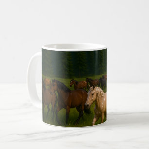 Wildpferd-Wald Kaffeetasse