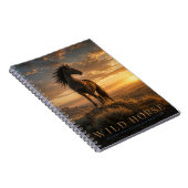 Wildpferd Western Grasland TIERE Notizblock (Rechte Seite)