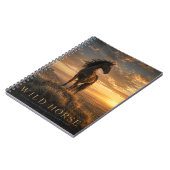 Wildpferd Western Grasland TIERE Notizblock (Linke Seite)