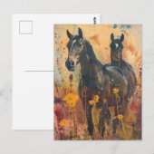 Wildpferd-Wiese  Postkarte (Vorne/Hinten)